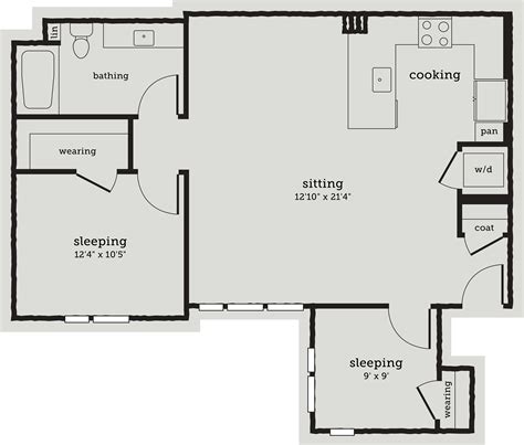 2 Bedroom Floor Plan With Dimensions | Floor Roma