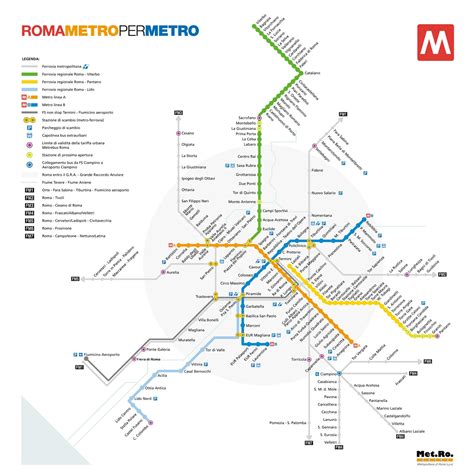 Rome metro station map - Map of Rome metro station (Lazio - Italy)