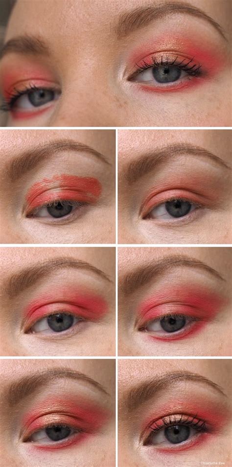 Warm red makeup - using lipstick 3 ways tutorial - Charlotta Eve