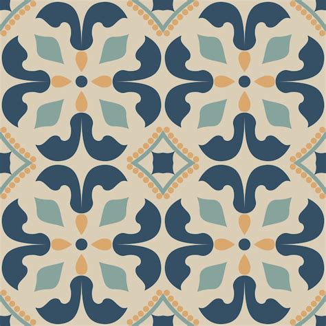 Premium Vector | Tile seamless pattern design.