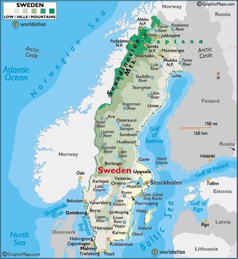 Sweden Maps & Facts | Sweden map, Sweden, Norway