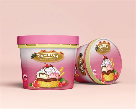 ice cream cup lebal design on Behance