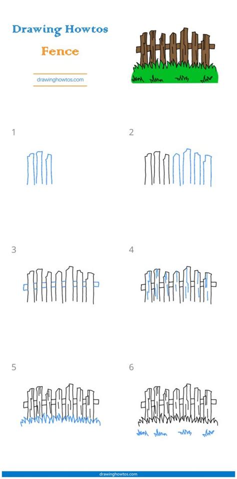 How to Draw a Fence - Step by Step Easy Drawing Guides - Drawing Howtos