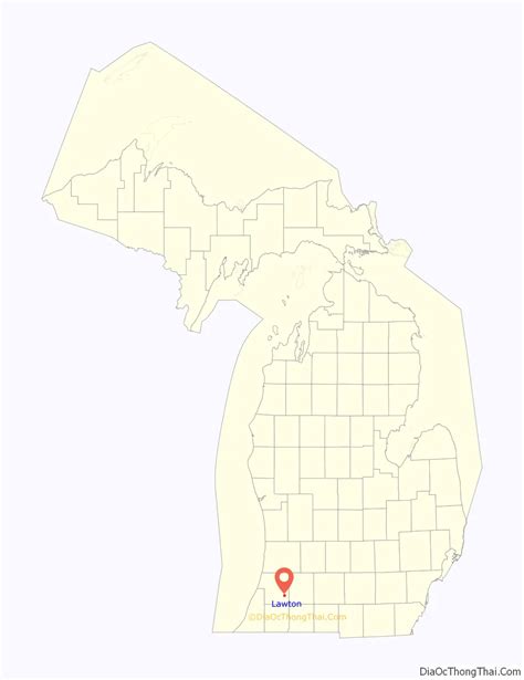 Map of Lawton village, Michigan - Thong Thai Real