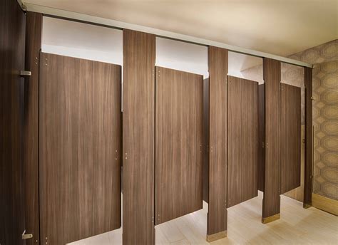 Ironwood Manufacturing laminate toilet partitions with zero sightline ...