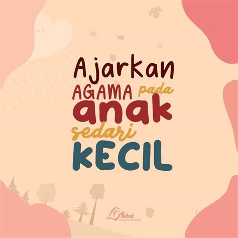 Poster Islami Ajarkan Agama Pada Anak Sedari Kecil - BimbinganIslam.com