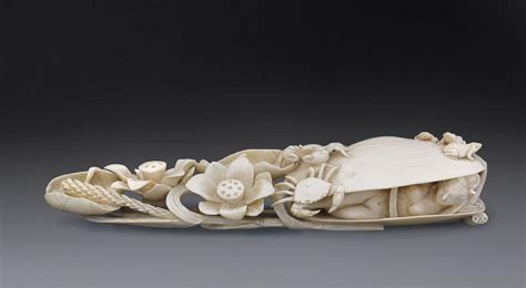 An ivory carving, late 19th/20th century, (2) of a scantily… - Fine ...