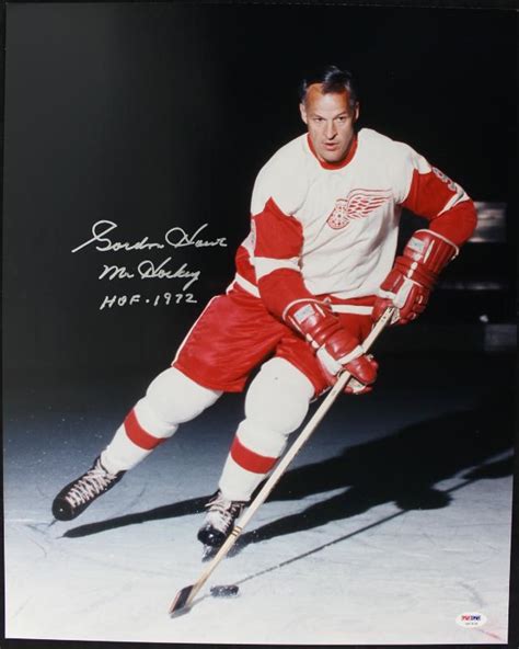 Lot Detail - Gordie Howe Signed 16" x 20" Color Photo w/"HOF 1972, Mr ...