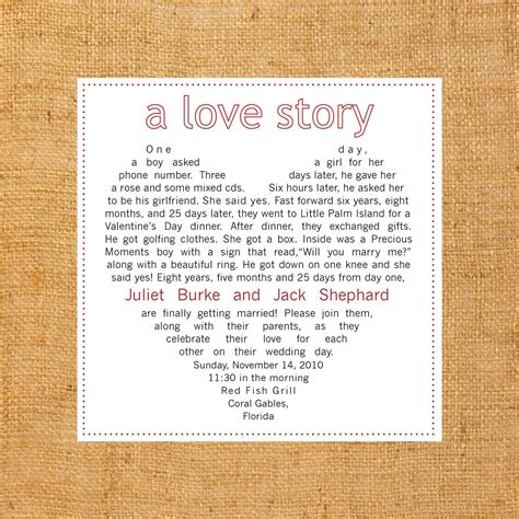 y loves a love story wedding invitation