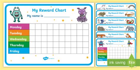 Reward Chart Template Free Printable - FREE PRINTABLE TEMPLATES