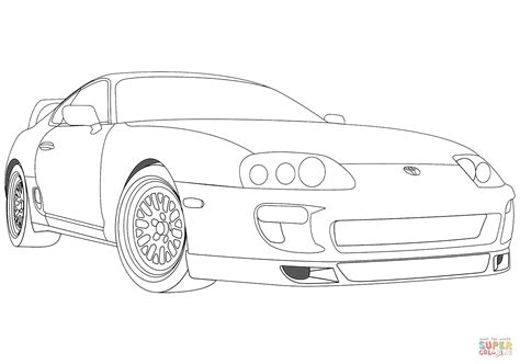 Toyota Supra coloring page | Free Printable Coloring Pages