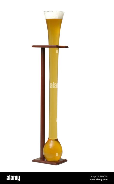 Yard of ale glass and stand Stock Photo - Alamy