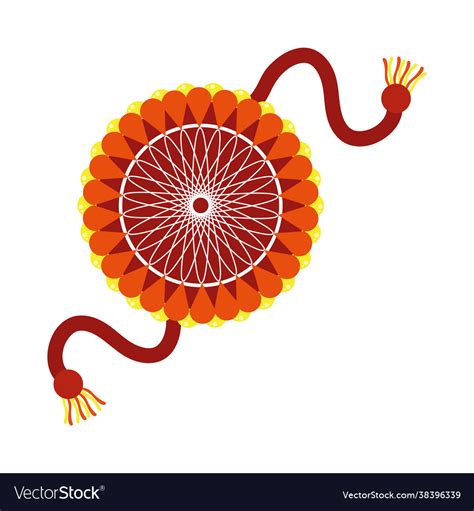 Red rakhi band Royalty Free Vector Image - VectorStock