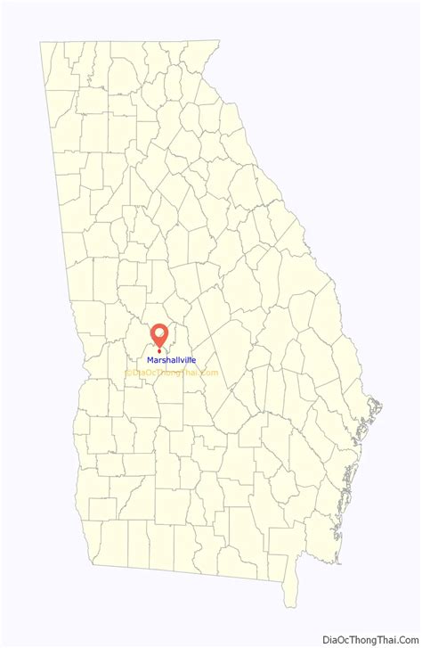 Map of Marshallville city, Georgia - Thong Thai Real