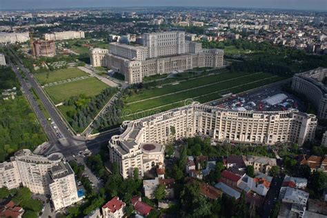 Bucharest, Romania, May 15, 2016: Aerial View of Palace of the ...