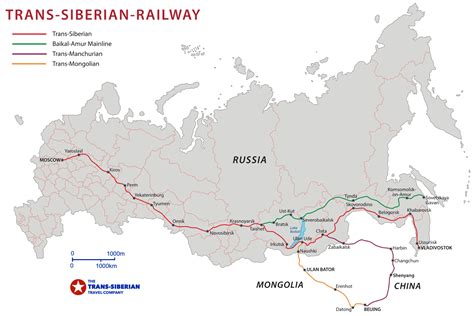 Trans-Siberian Railroad Route & Railway Map | TSTC