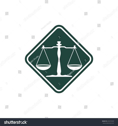 Scale Logo Template Stock Vector (Royalty Free) 695979259