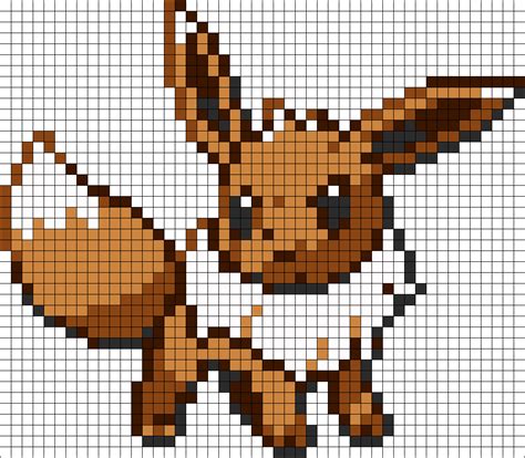 Eevee Perler Bead Pattern | Bead Sprites | Characters Fuse Bead Patterns