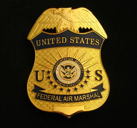 US DHS TSA Federal Air Marshal Badge Solid Copper Replica Movie Props ...