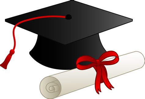 Download Gown Clipart High School Cap - Graduation Hat And Scroll - Png ...