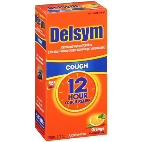 Delsym® 12-Hour Cough Relief Orange Flavor Cough Suppressant Liquid 5 ...