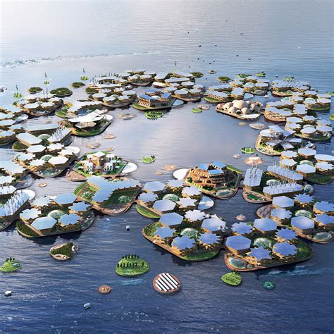 BIG unveils Oceanix City concept for floating villages that can ...