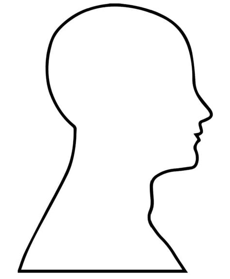 Head Outline Printable