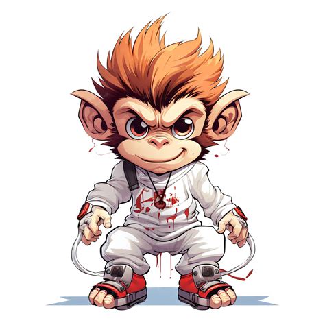 Premium AI Image | Monkey Illustration on white background created with ...