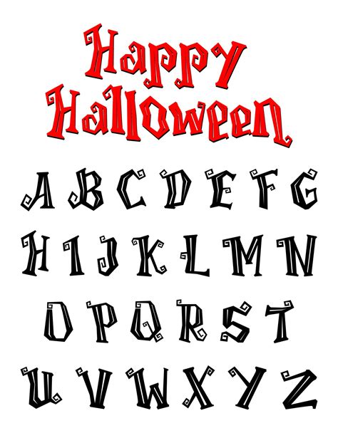 & Halloween Fonts - 15 Free PDF Printables | Printablee