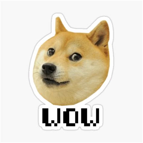 "Wow, Doge, Dog Internet Meme " Sticker for Sale by swrecordsuk | Redbubble