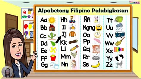 Tunog ng mga Letra (Alpabetong Filipino) - YouTube