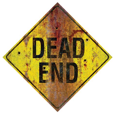 16.9" Dead End Metal Sign Halloween Decorations