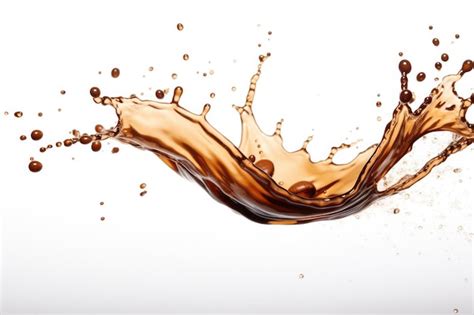 Premium AI Image | Splash Of Coffee On White Background