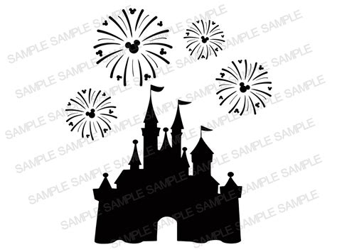 Disney Castle SVG Disney Castle Fireworks SVG Mickey Mouse | Etsy