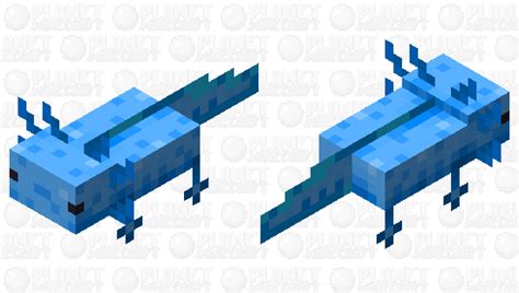 Cute Little Blue Axolotl Minecraft Mob Skin