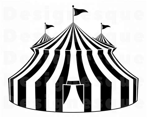 Circus Tent 2 SVG Circus Tent Svg Circus Tent Clipart | Etsy