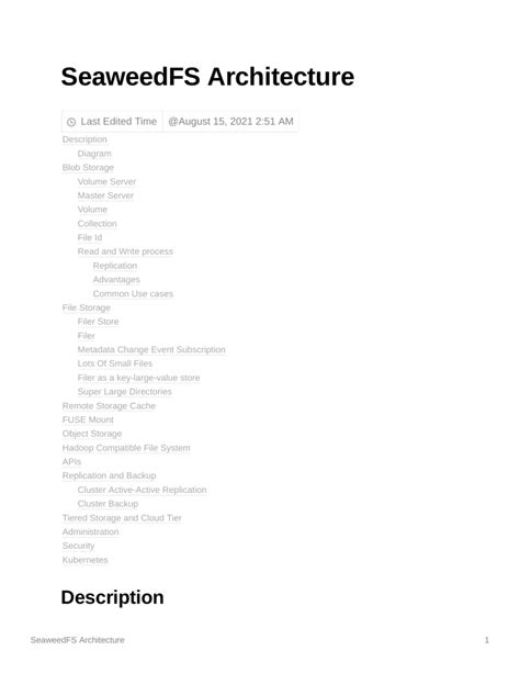 SeaweedFS Architecture