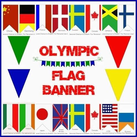 the olympic flag banner is displayed with flags and crosses in ...