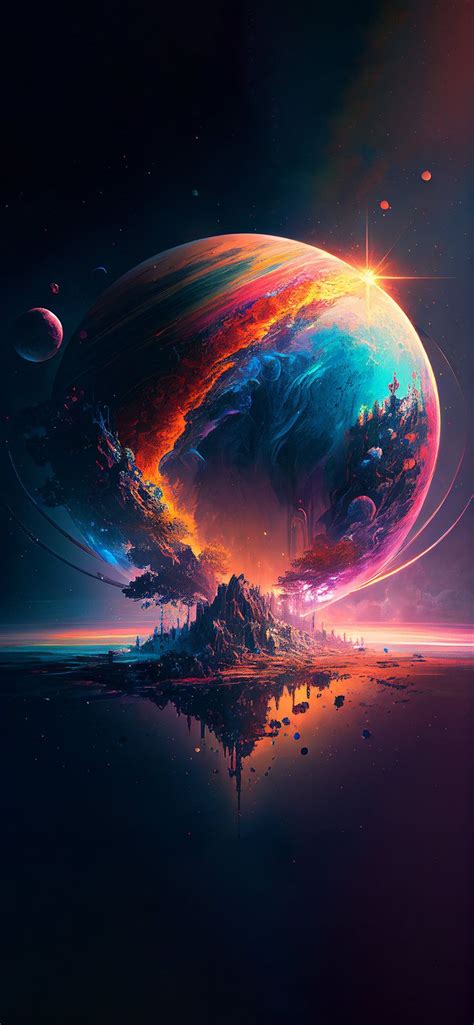 Amoled 4k wallpaper space Colorful and Astonishing planet and mountain ...