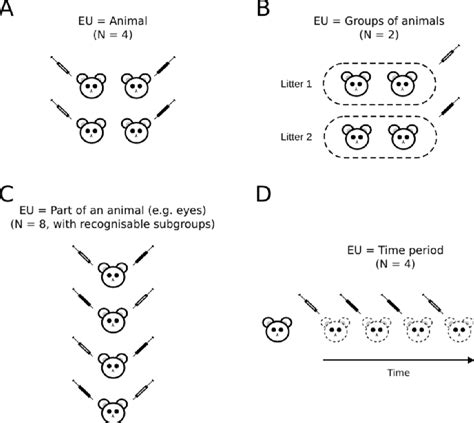 Types of experimental units (EU). An EU can correspond to a biological ...