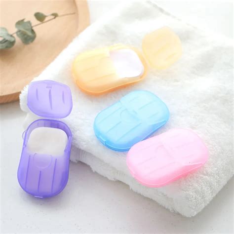 Mini Paper Soap Random 20pcs Disposable Boxed Soap Paper Travel ...