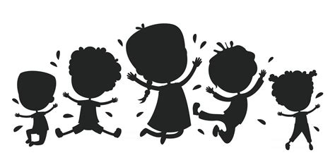 Concept Design With Kids Silhouette 2542975 Vector Art at Vecteezy