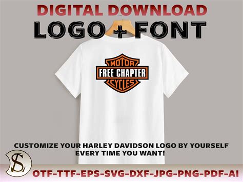 Harley Davidson Svg Font Svg And Customizable Logo Install | Etsy