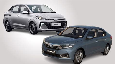 2023 Hyundai Aura vs Maruti Suzuki Dzire vs Honda Amaze vs Tata Tigor ...