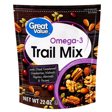 Great Value Omega3 Trail Mix, 22 Oz - Walmart.com - Walmart.com