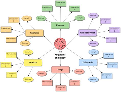 Six Kingdoms of Biology Template: Inspiration mind map template ...