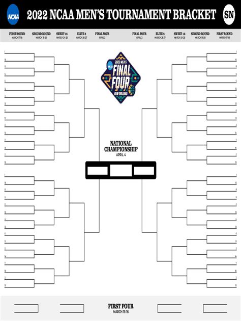 2022-2024 Form NCAA March Madness Tournament Bracket Fill Online ...