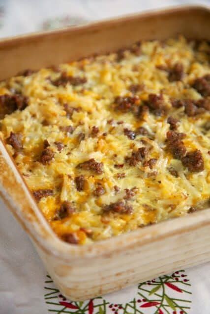 Sausage Hash Brown Breakfast Casserole - Plain Chicken