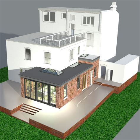 an artist's rendering of a two story house with green grass in the ...