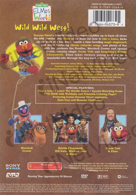 Wild Wild West - Elmo's World - (Sesame Street) on DVD Movie